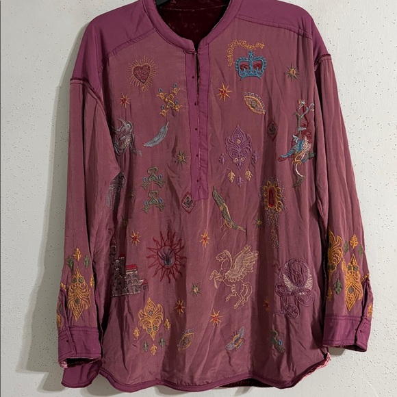 NWT Johnny Was Purple and Mauve Top. Belinda Tunic Sybill - Picture 8 of 12